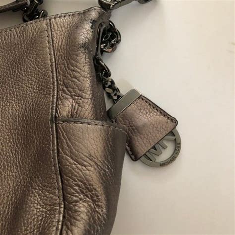 michael kors chandler leather large convertible shoulder bag|MICHAEL MICHAEL KORS Chandler Silver Leather Large .